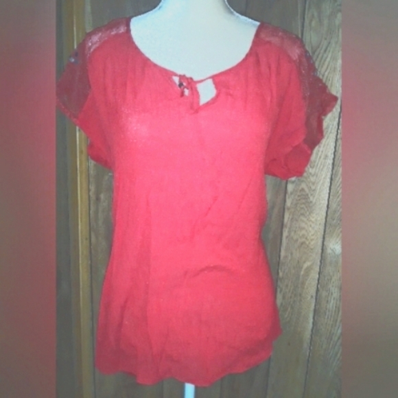 Tops - Womans Size Small 0 Red Orange Shirt Top